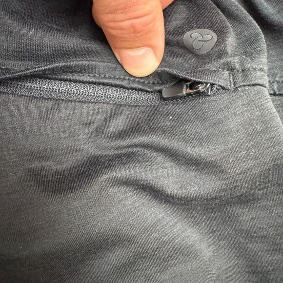 Zella Jogger Pants Womens Medium Black Zip Pocket Elastic Wasit Tapered Active - Picture 6 of 15